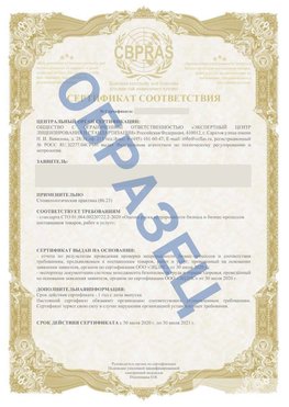 Образец Сертификат СТО 01.064.00220722.2-2020 Лучегорск Сертификат СТО 01.064.00220722.2-2020 